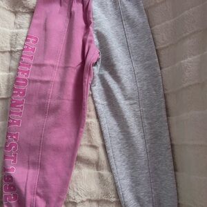 Kids Pink and Gray Joggers Size 6-7 years